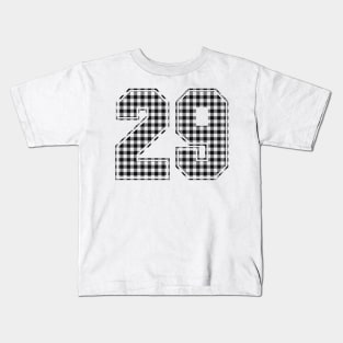 Plaid Number - 29 - Dark Kids T-Shirt